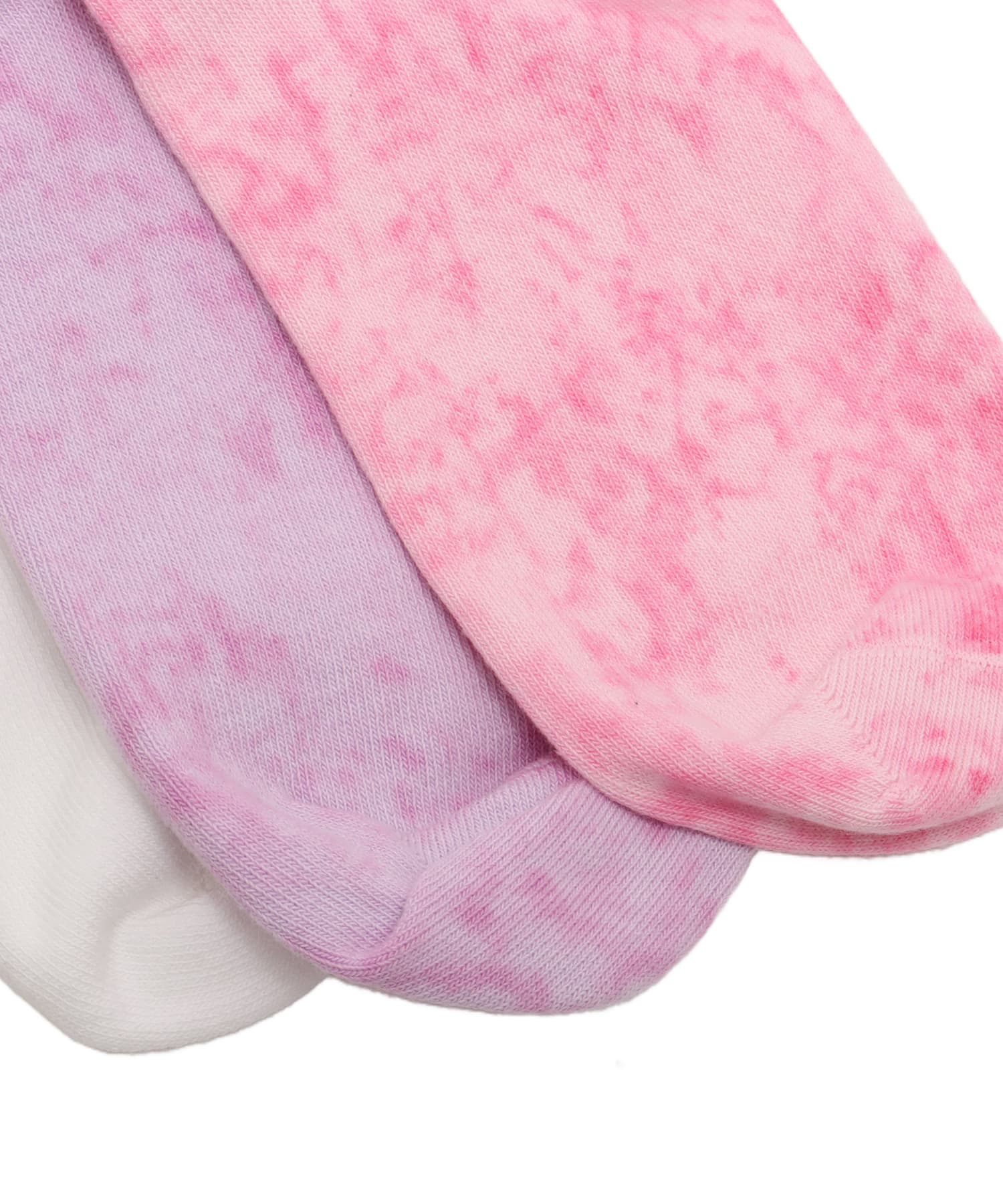 adidas TIE DYE CREW SOCKS 3 PAIRS ブリスピンク/ブリスライラック/ホワイトの画像