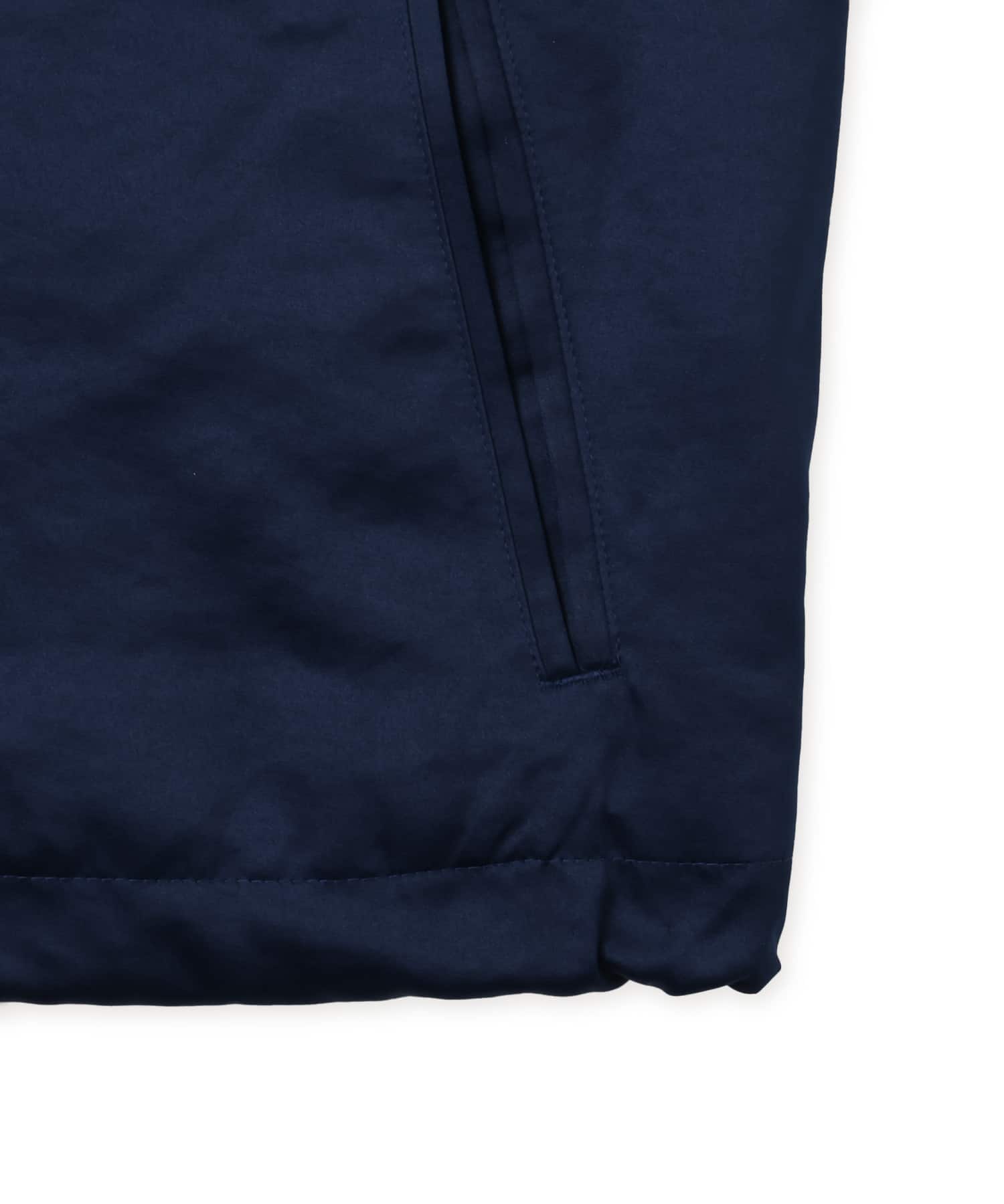 adidas 3 STRIPES SATIN PADDED JACKET ナイトインディゴの画像