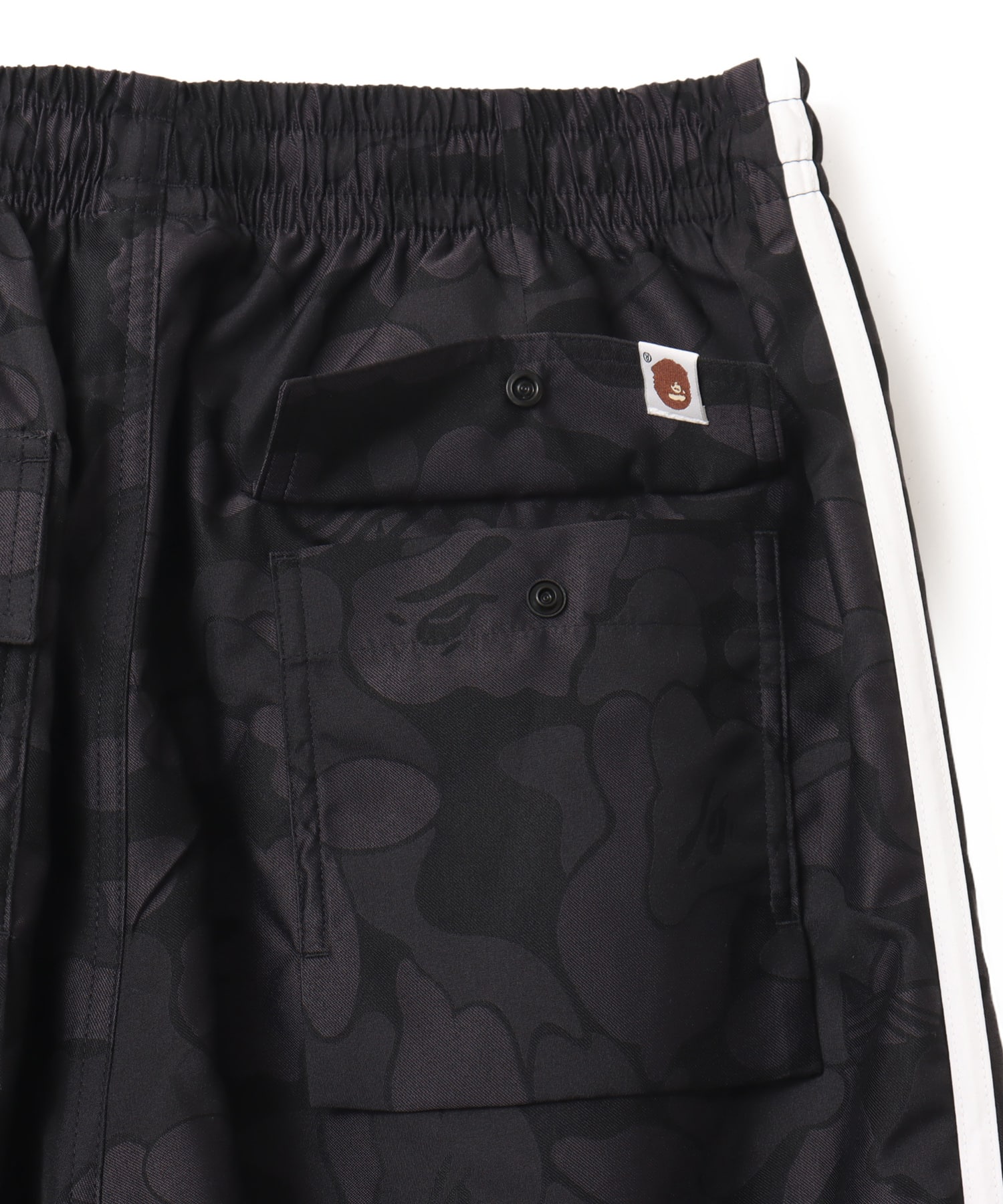 adidas JACQUARD PANTS BAPE ブラックの画像