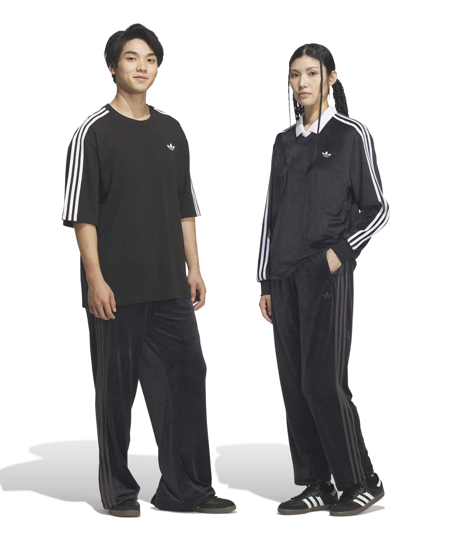 adidas FIREBIRD TRACK PANT VELOUR ブラックの画像
