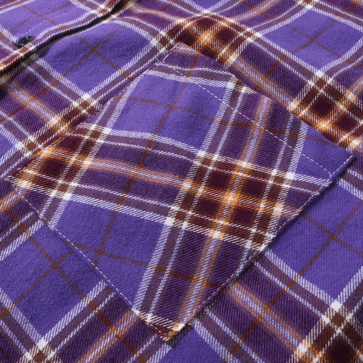 atmos pink ロング チェック シャツ PURPLEの画像