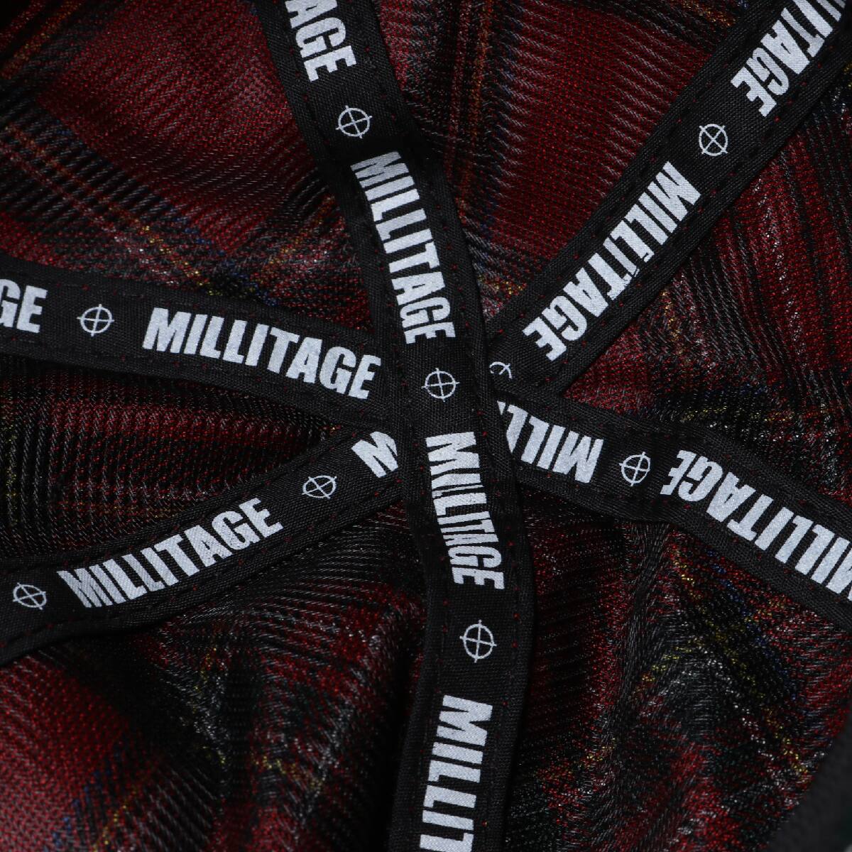 atmos pink タータンチェックハット TX REDの画像
