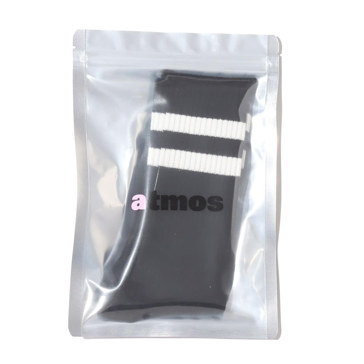 atmos pink GF ラインソックス BLACKの画像