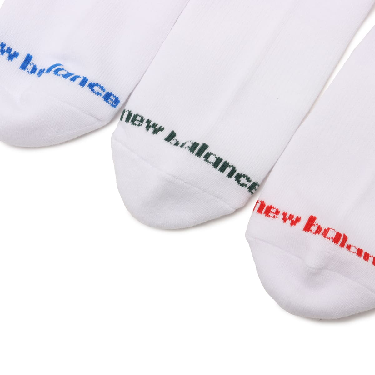 New Balance Stripe Mid Calf Socks 3P ホワイトの画像