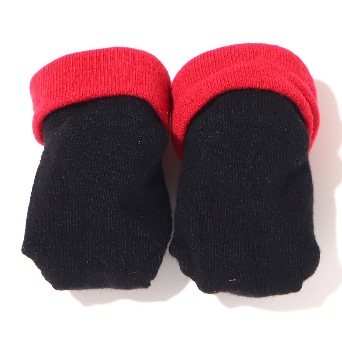JORDAN JUMPMAN 3-PIECE SET HAT/BODYSUIT/BOOTIE BLACK/GYM RED 22HO-Iの画像