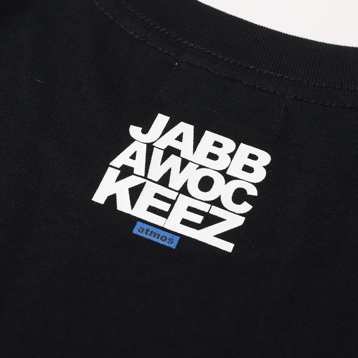 atmos × JABBAWOCKEEZ MASK Front Print T-shirts BLACKの画像
