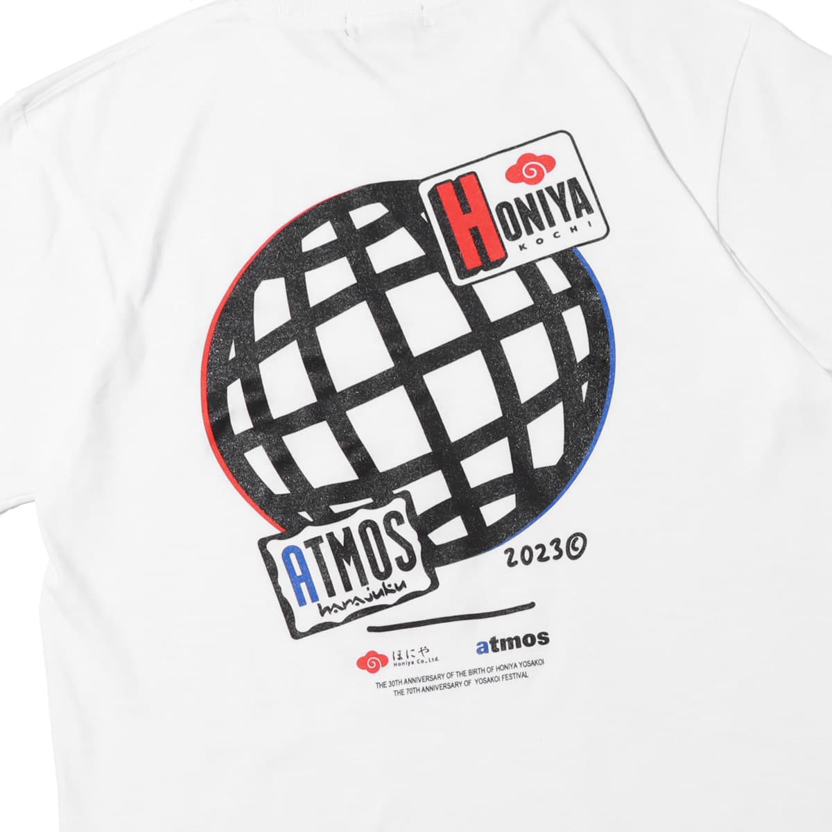 atmos × HONIYA EARTH GLOBE T-SHIRTS WHITEの画像