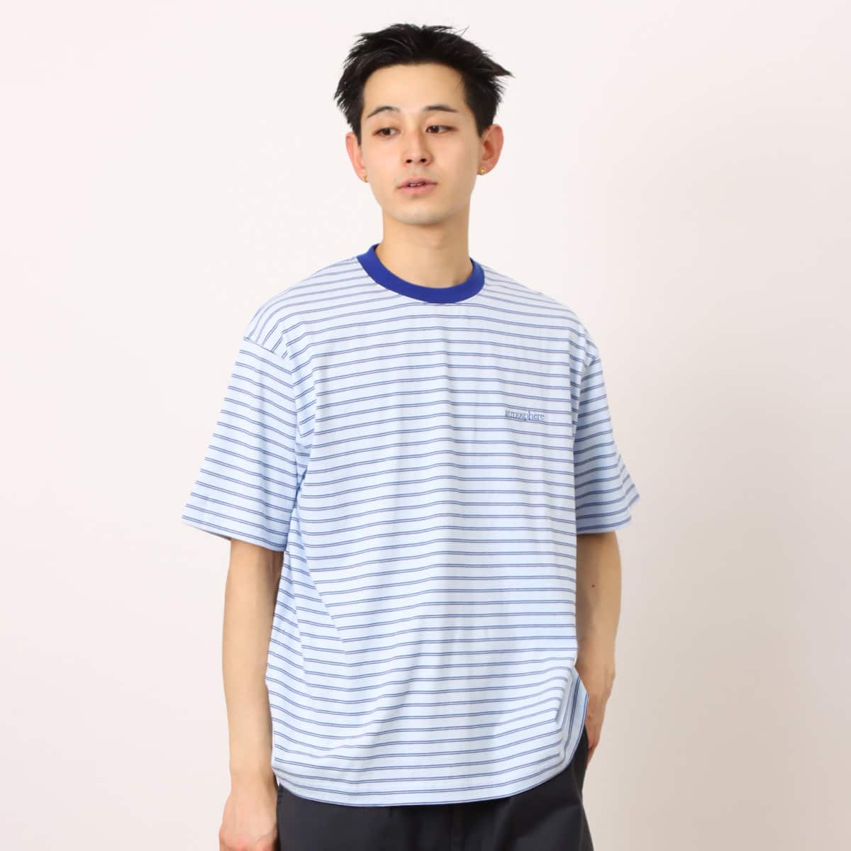 atmos Border T-shirt BLUEの画像