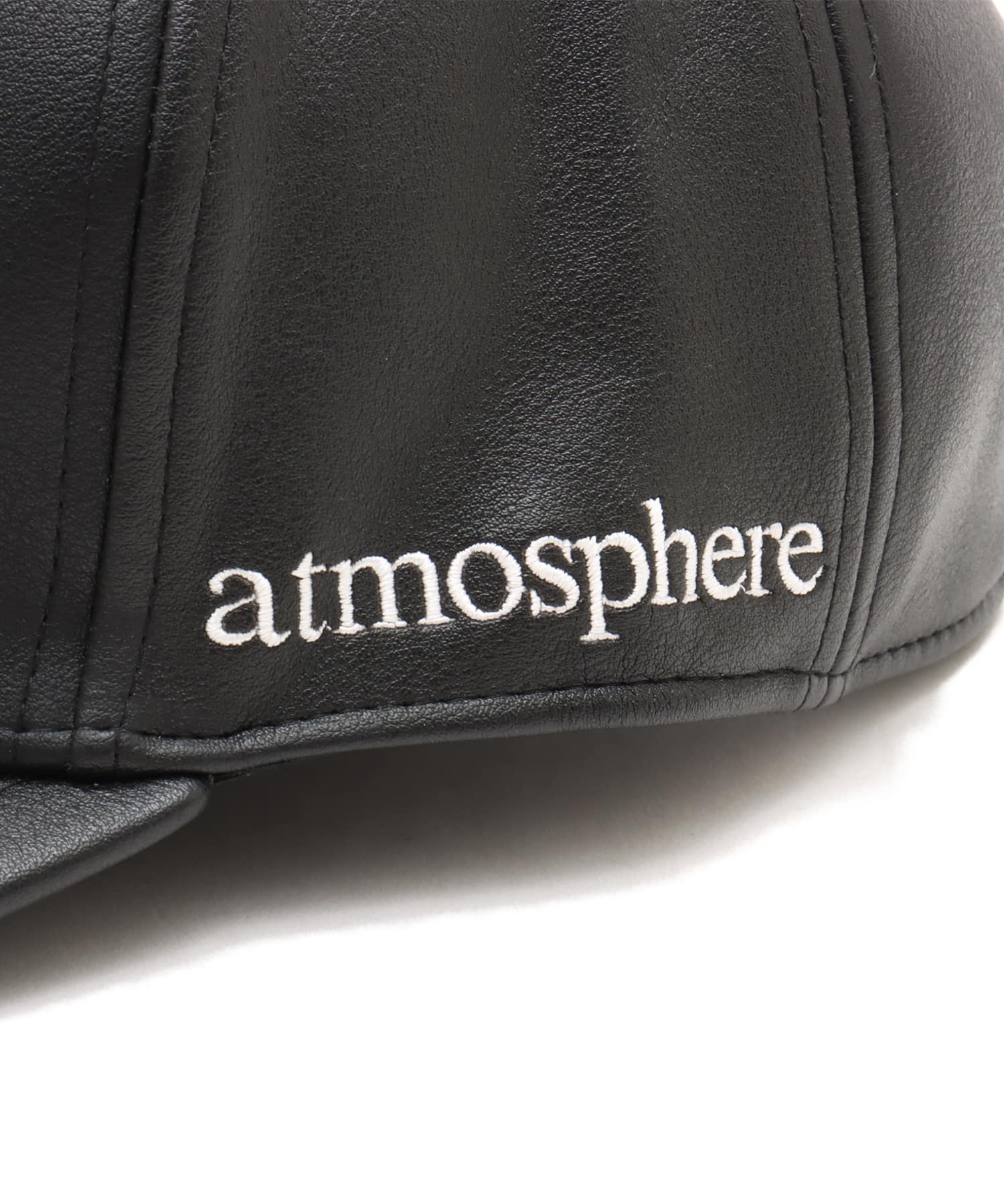 atmos Synthetic Leather Cap BLACKの画像
