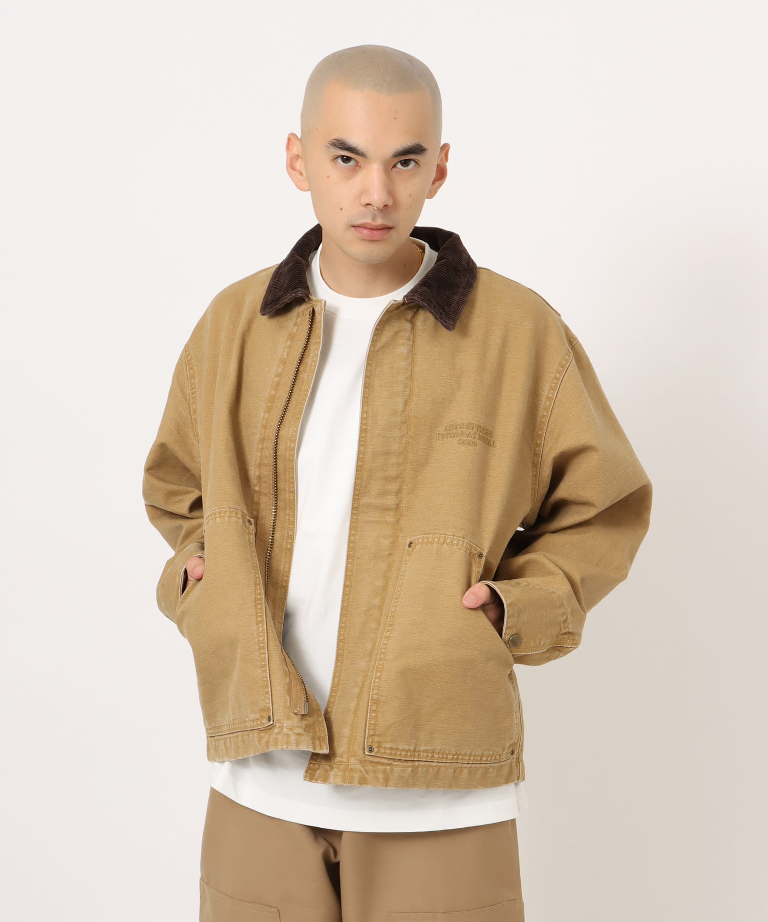 atmos Heavy Duck Work Jacket BEIGEの画像