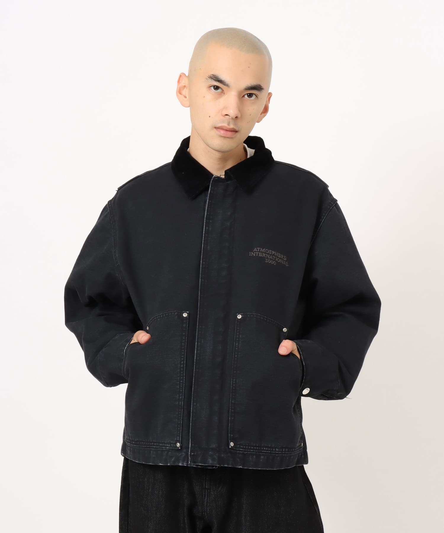 atmos Heavy Duck Work Jacket BLACKの画像