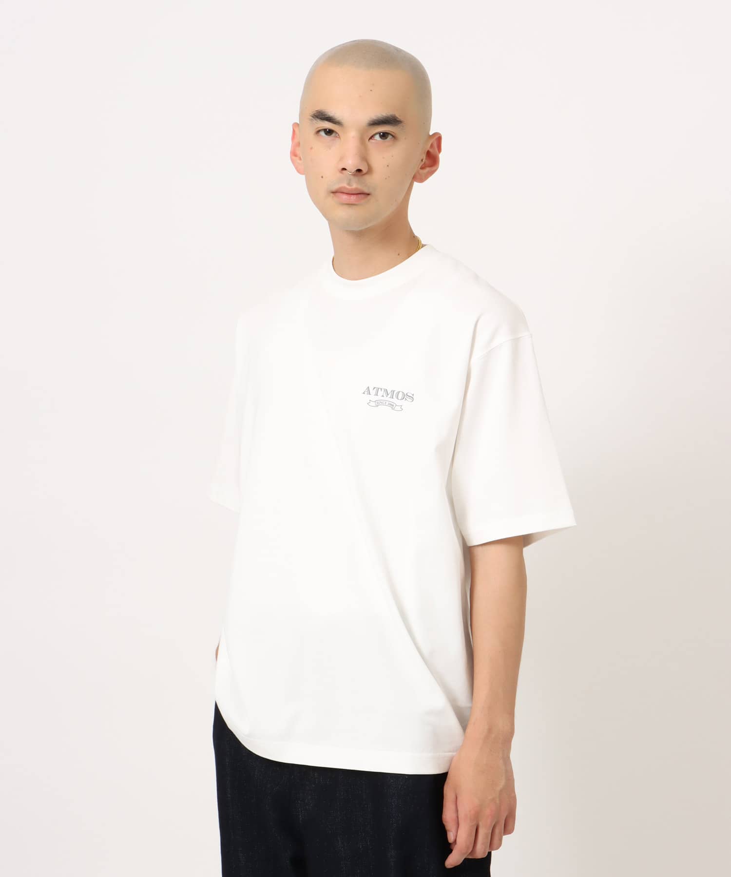 atmos Emblem Logo T-shirt WHITEの画像