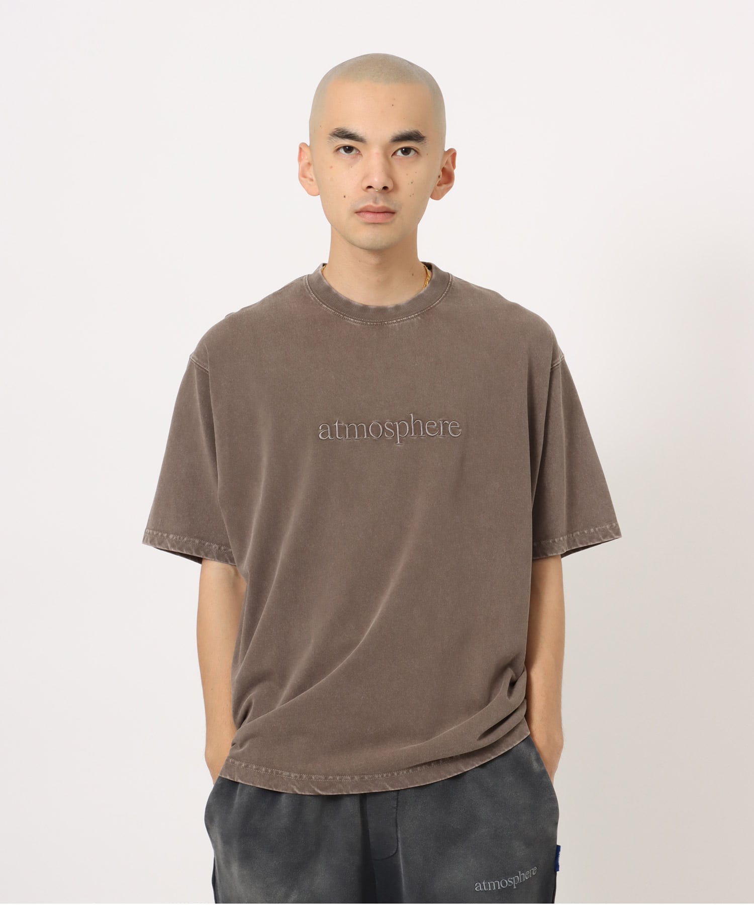 atmos atmosphere Logo T-shirt BEIGEの画像