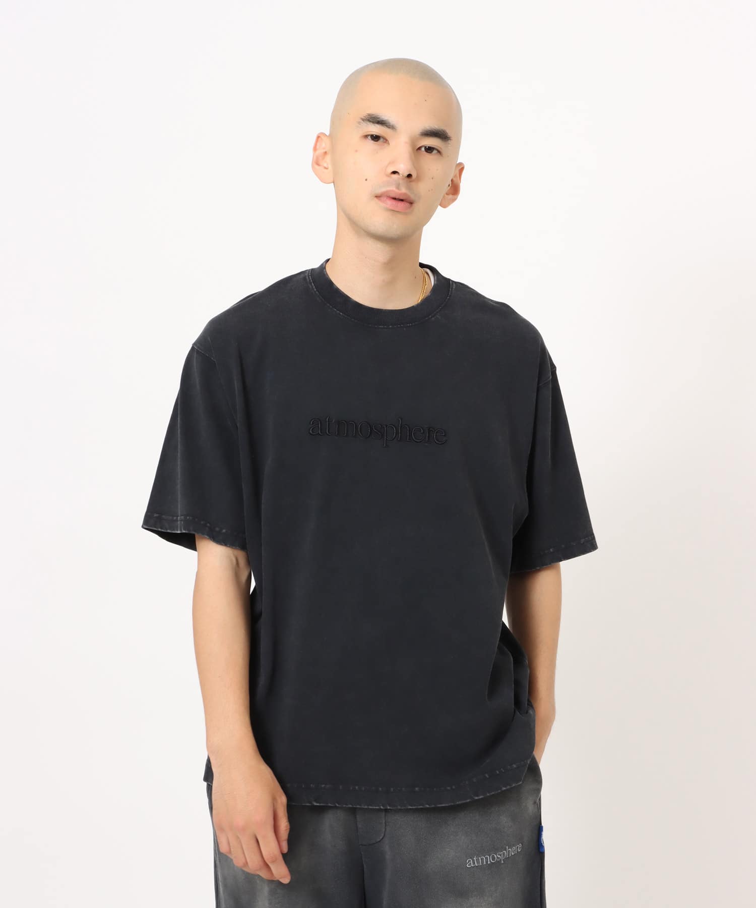 atmos atmosphere Logo T-shirt BLACKの画像