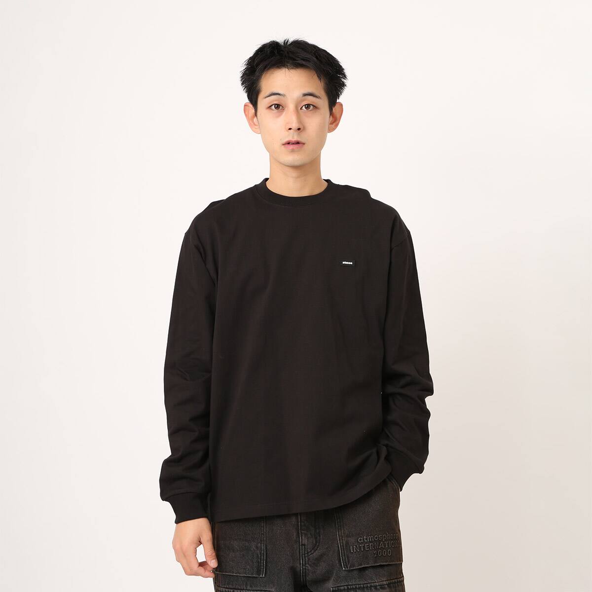 atmos PATCH LOGO LS T-Shirt BLACKの画像