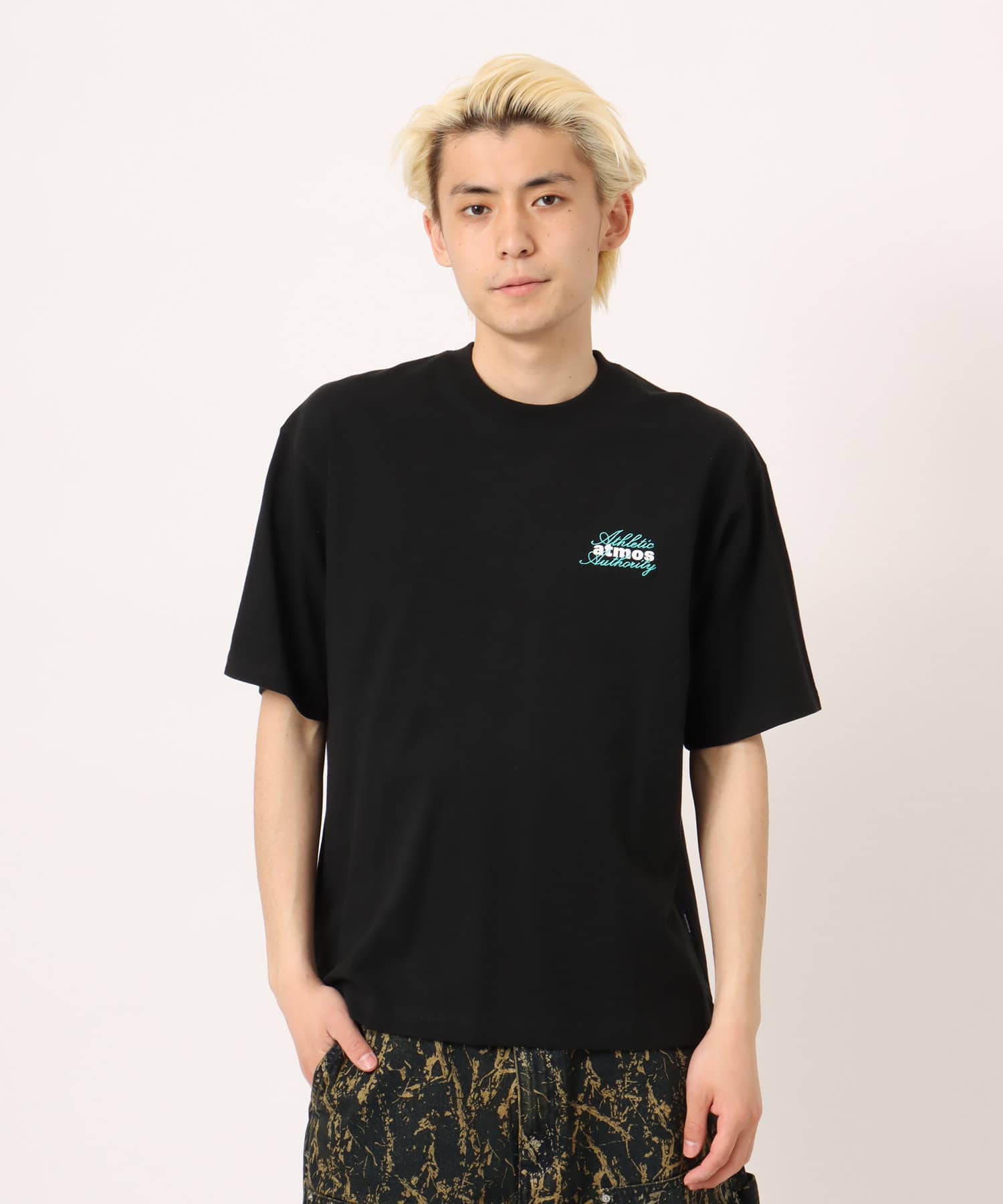 atmos Print & Embroidery T-shirt BLACKの画像