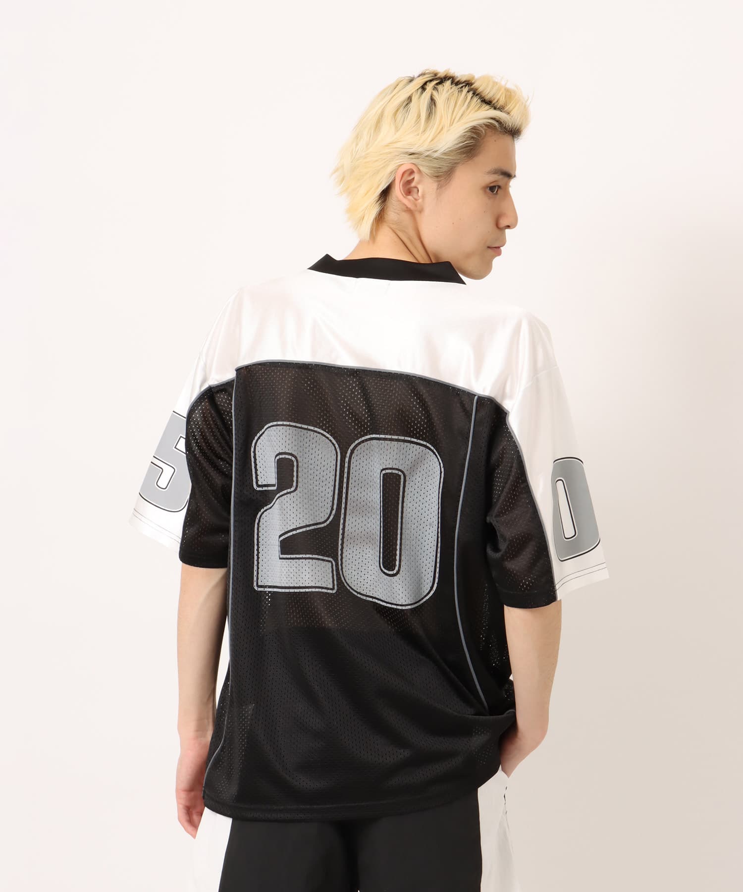 atmos Mesh Football Shirt BLACKの画像