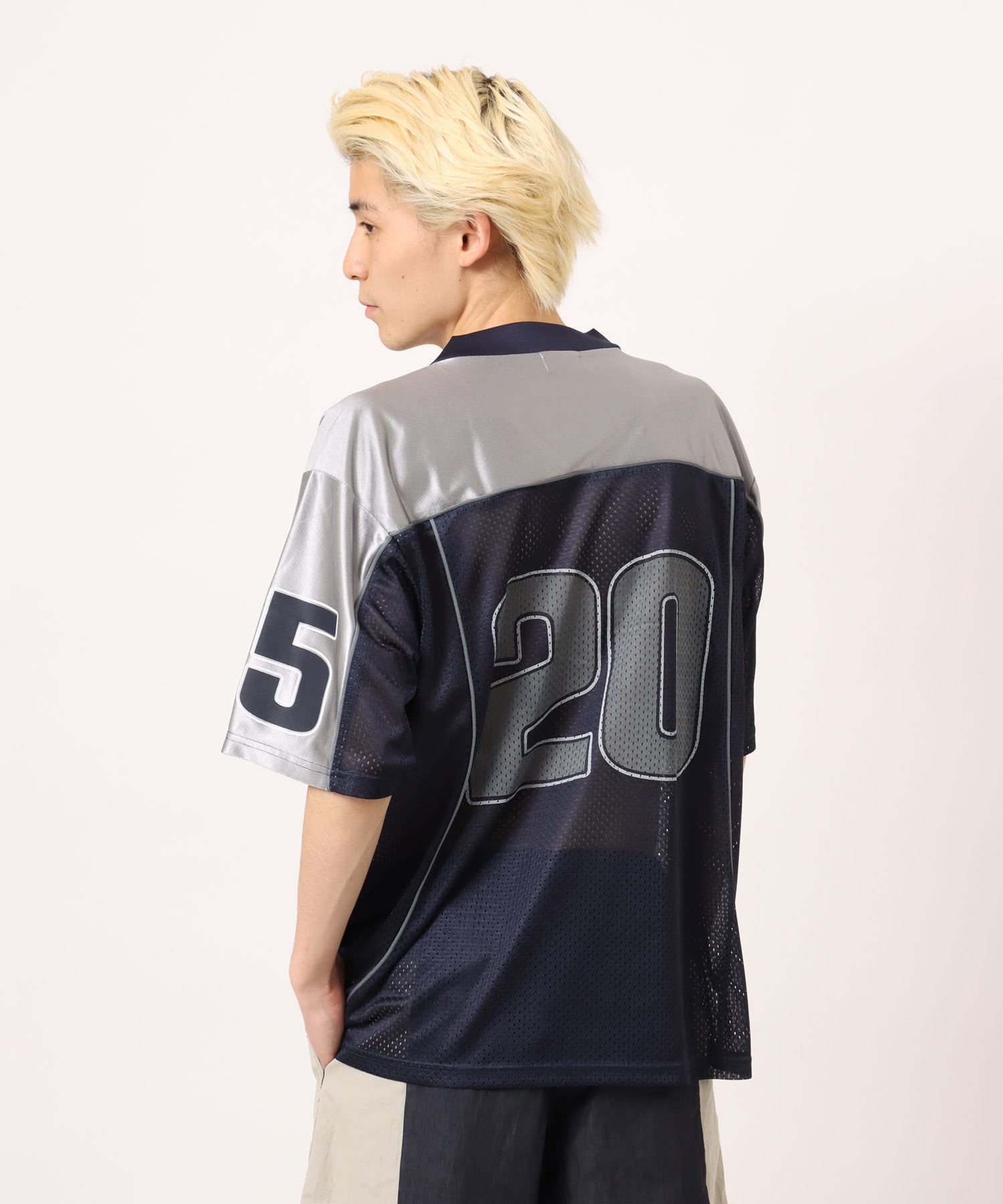 atmos Mesh Football Shirt NAVYの画像