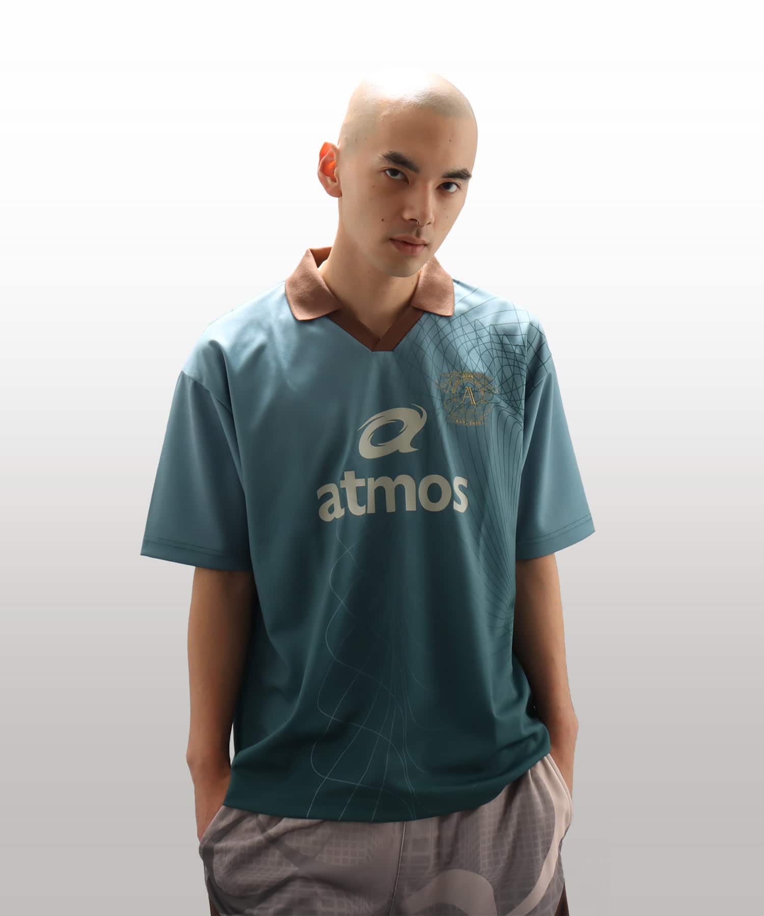 atmos Soccer Jersey Game Polo Shirt GREENの画像