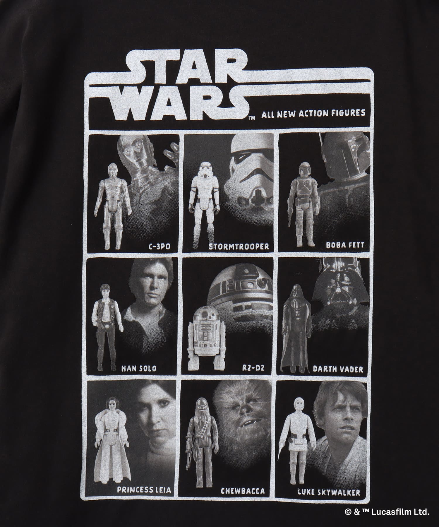 atmos [STAR WARS] FIGURES T-shirts BLACKの画像