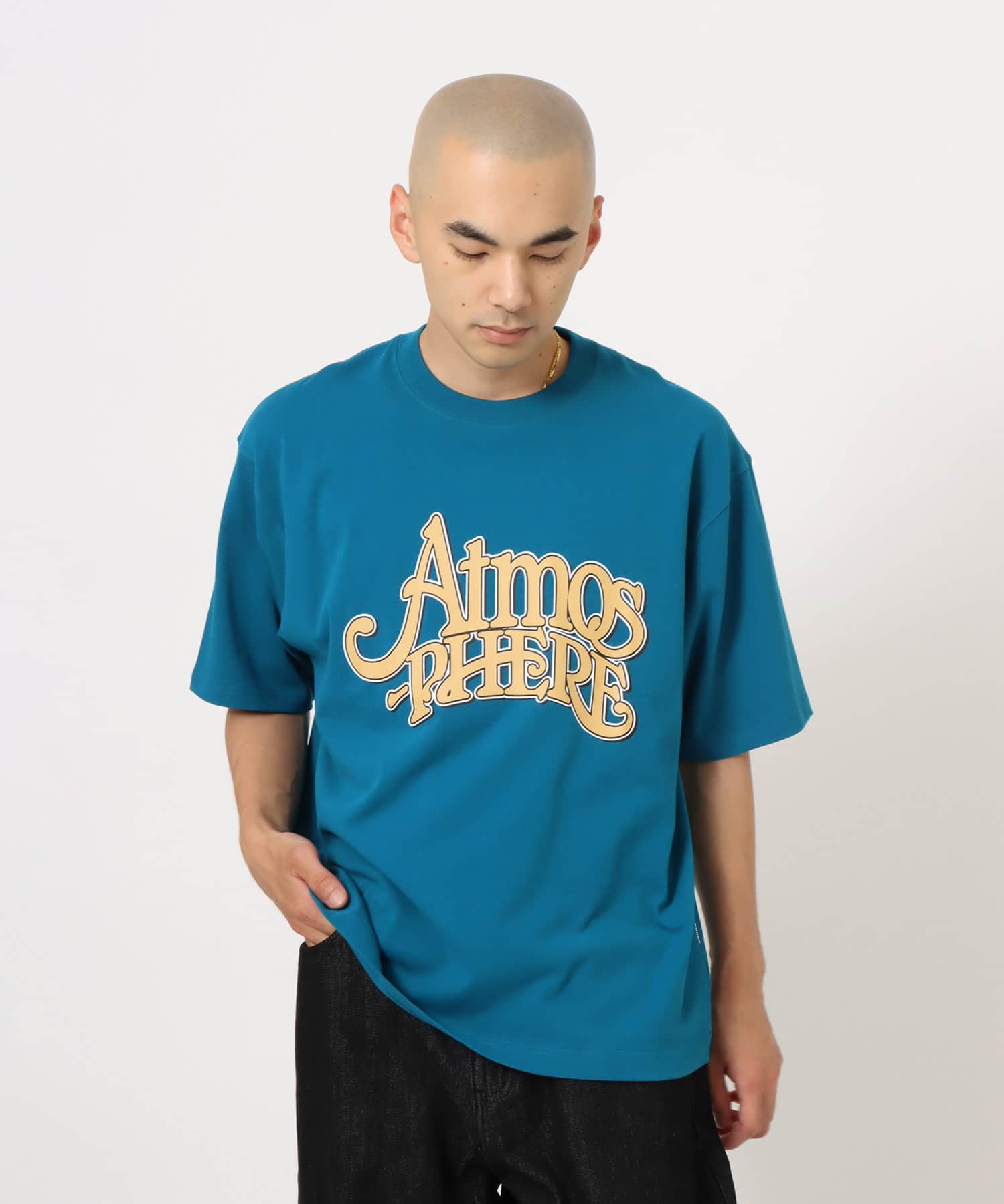 atmos atmosphere T-shirt BLUEの画像