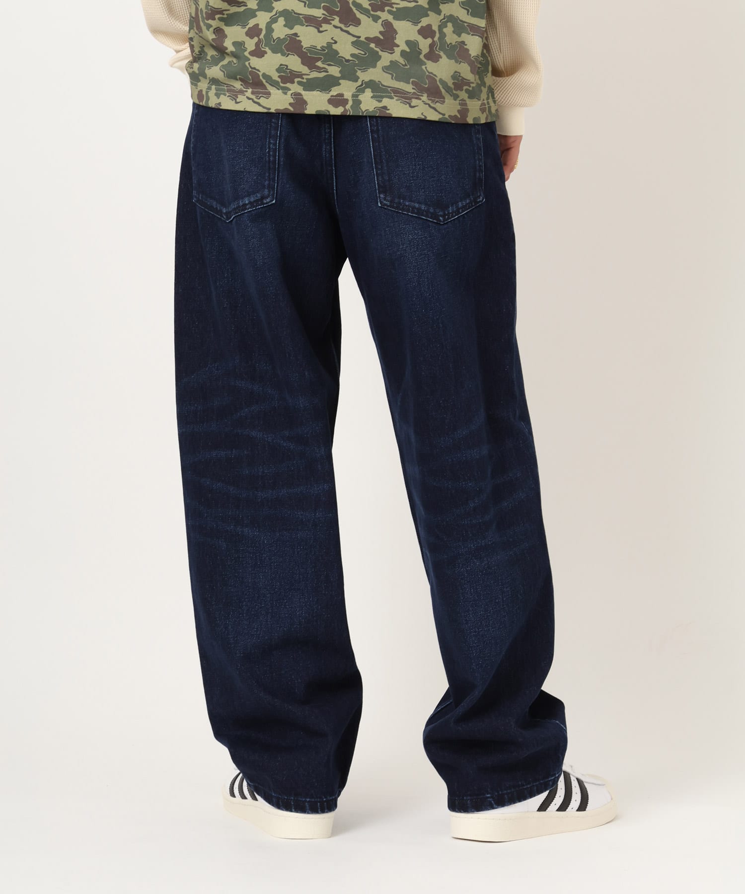 atmos Vintage Finish Denim Pants BLUEの画像