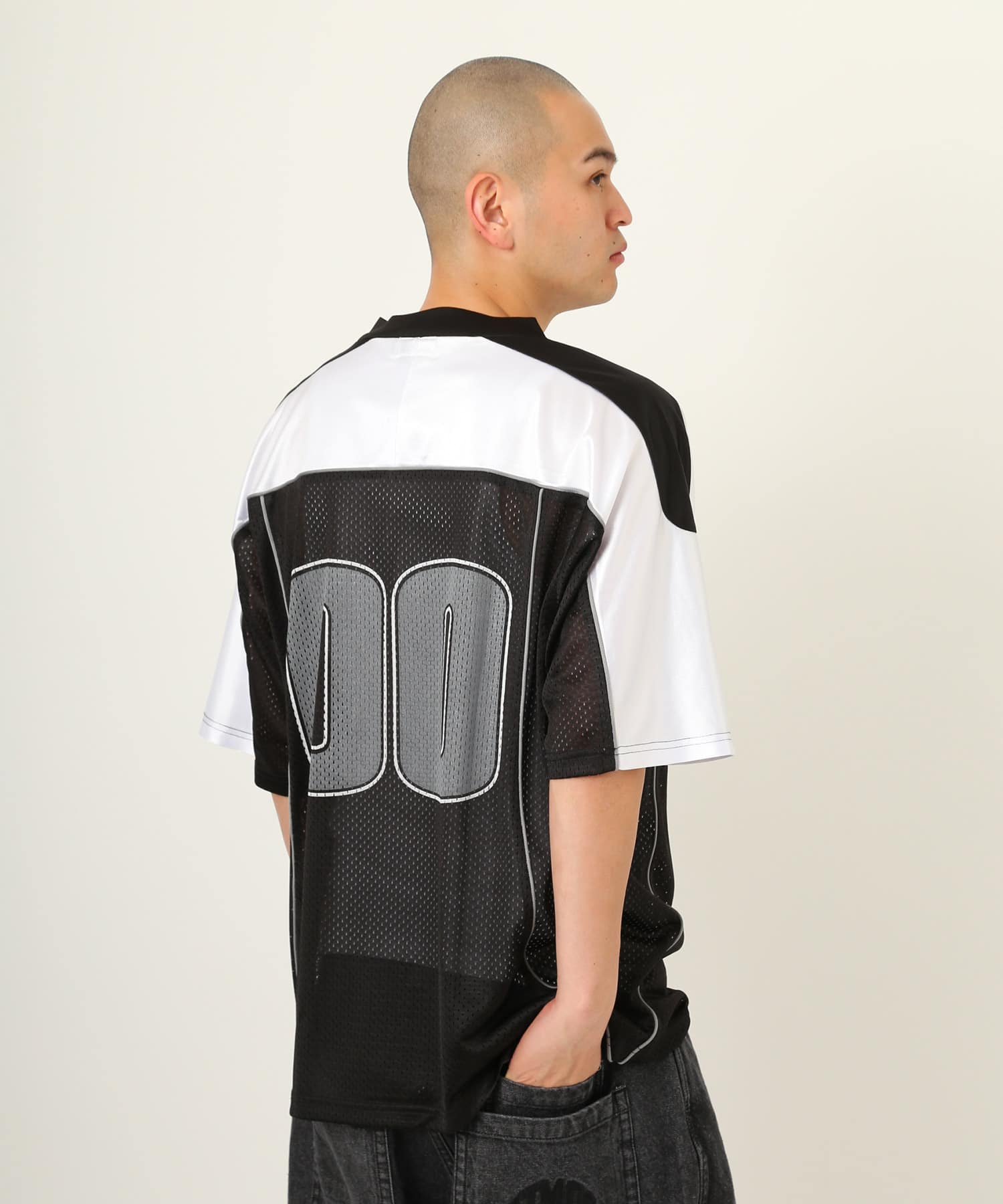 atmos Mesh Football Shirt BLACKの画像