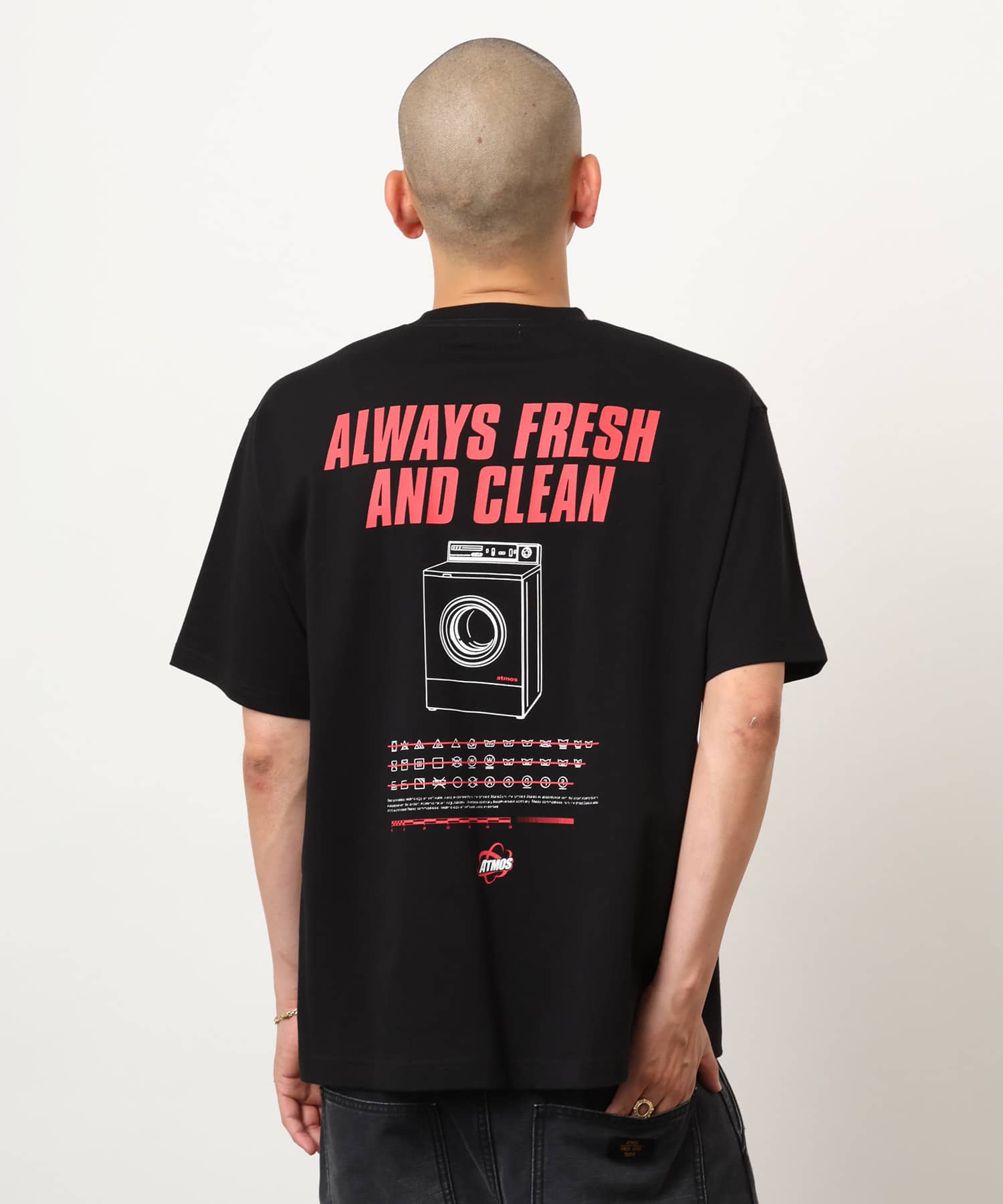 atmos Laundry Print T-shirt BLACKの画像