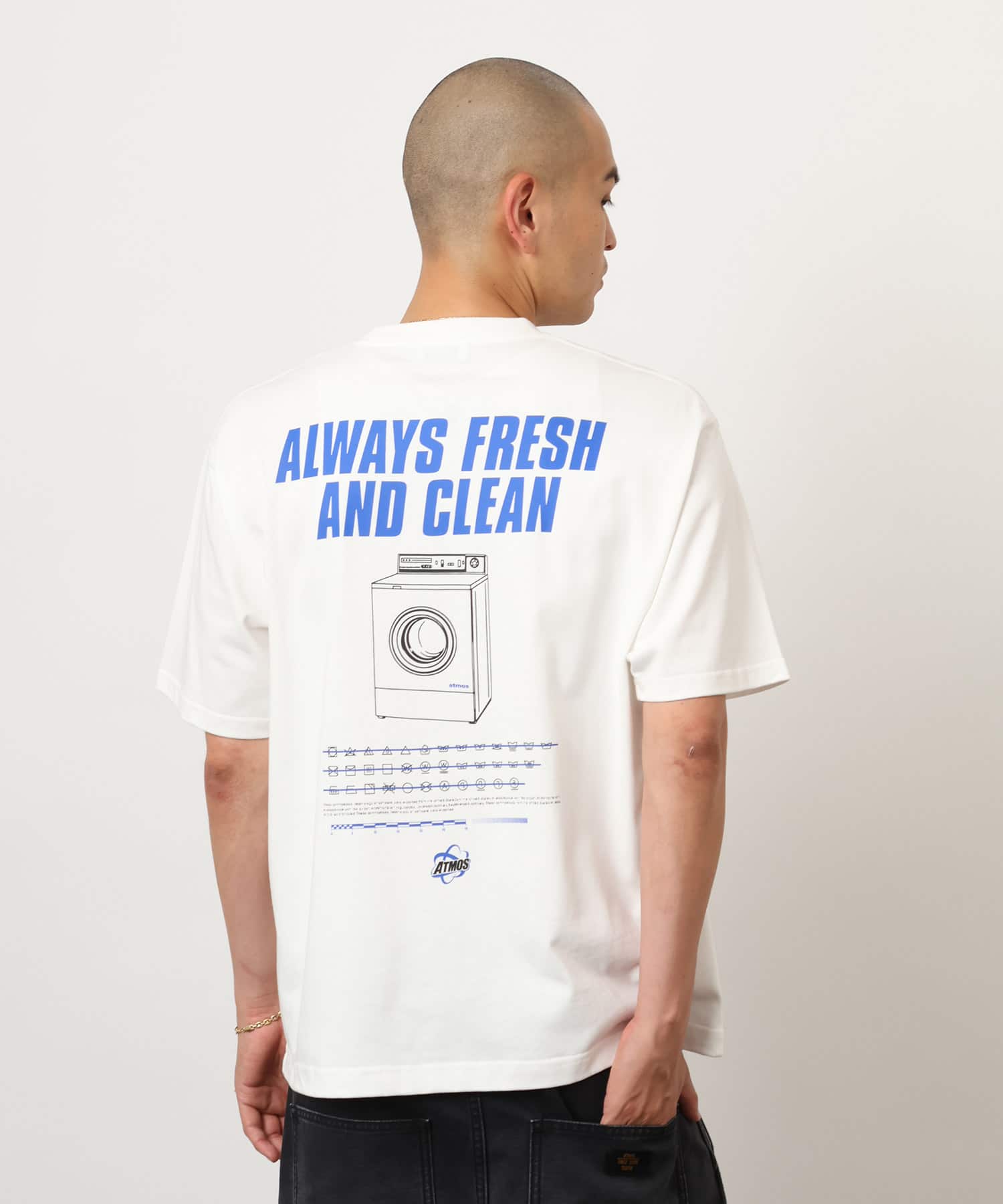 atmos Laundry Print T-shirt WHITEの画像