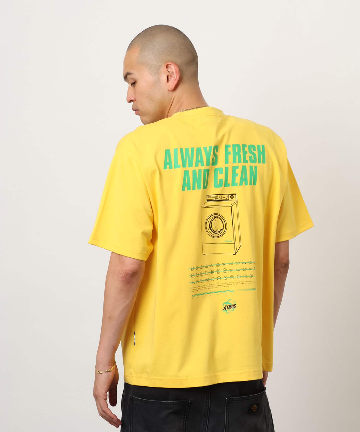 atmos Laundry Print T-shirt YELLOWの画像