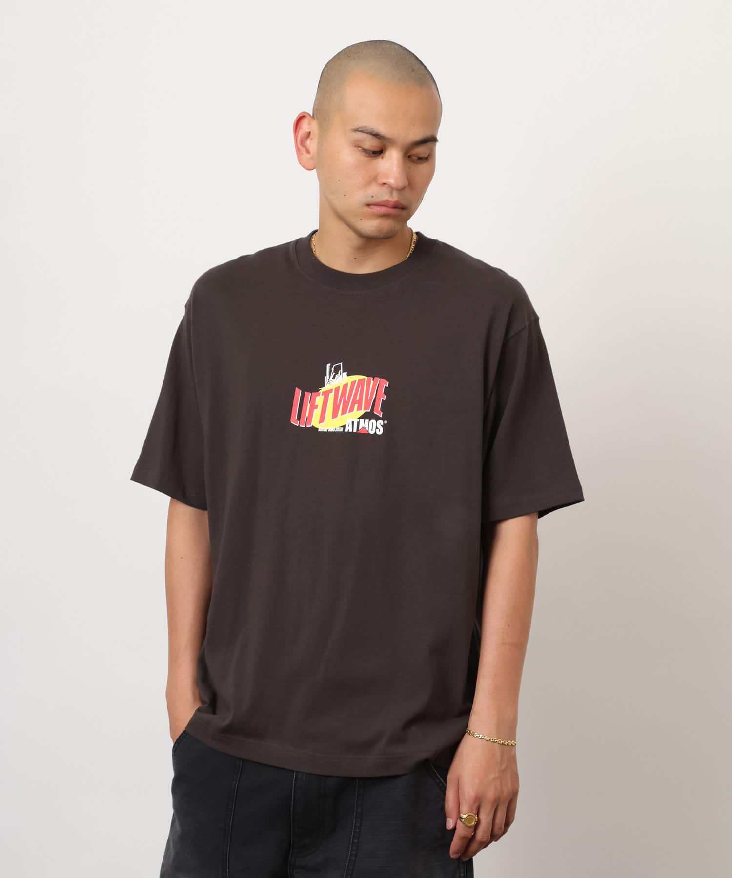 atmos ForkLift & Amplifier Print T-shirt BLACKの画像
