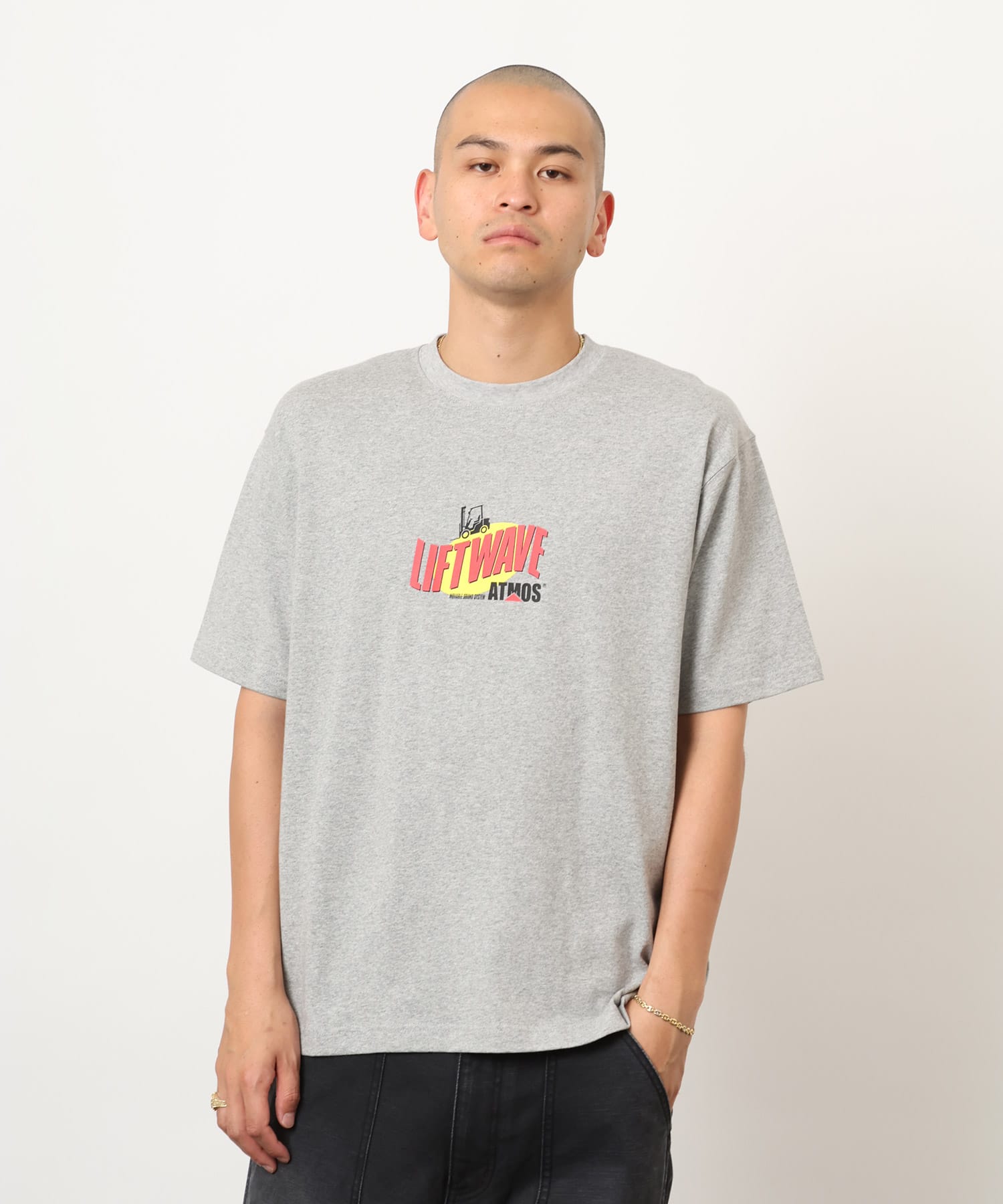 atmos ForkLift & Amplifier Print T-shirt GRAYの画像