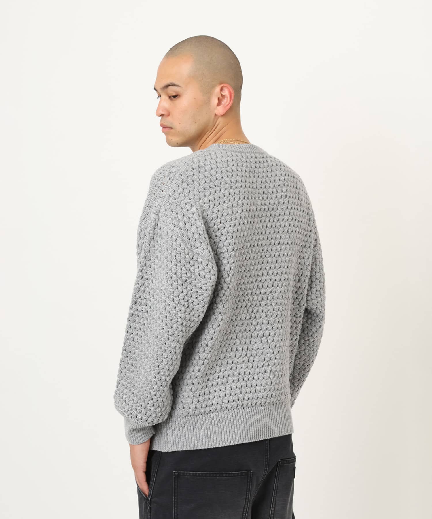 atmos Popcorn Knit Sweater GRAYの画像
