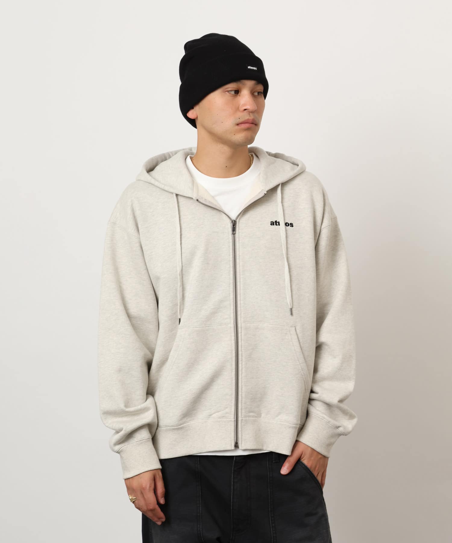 atmos Autumn Motif Zip-up Hooded Sweatshirt GRAYの画像