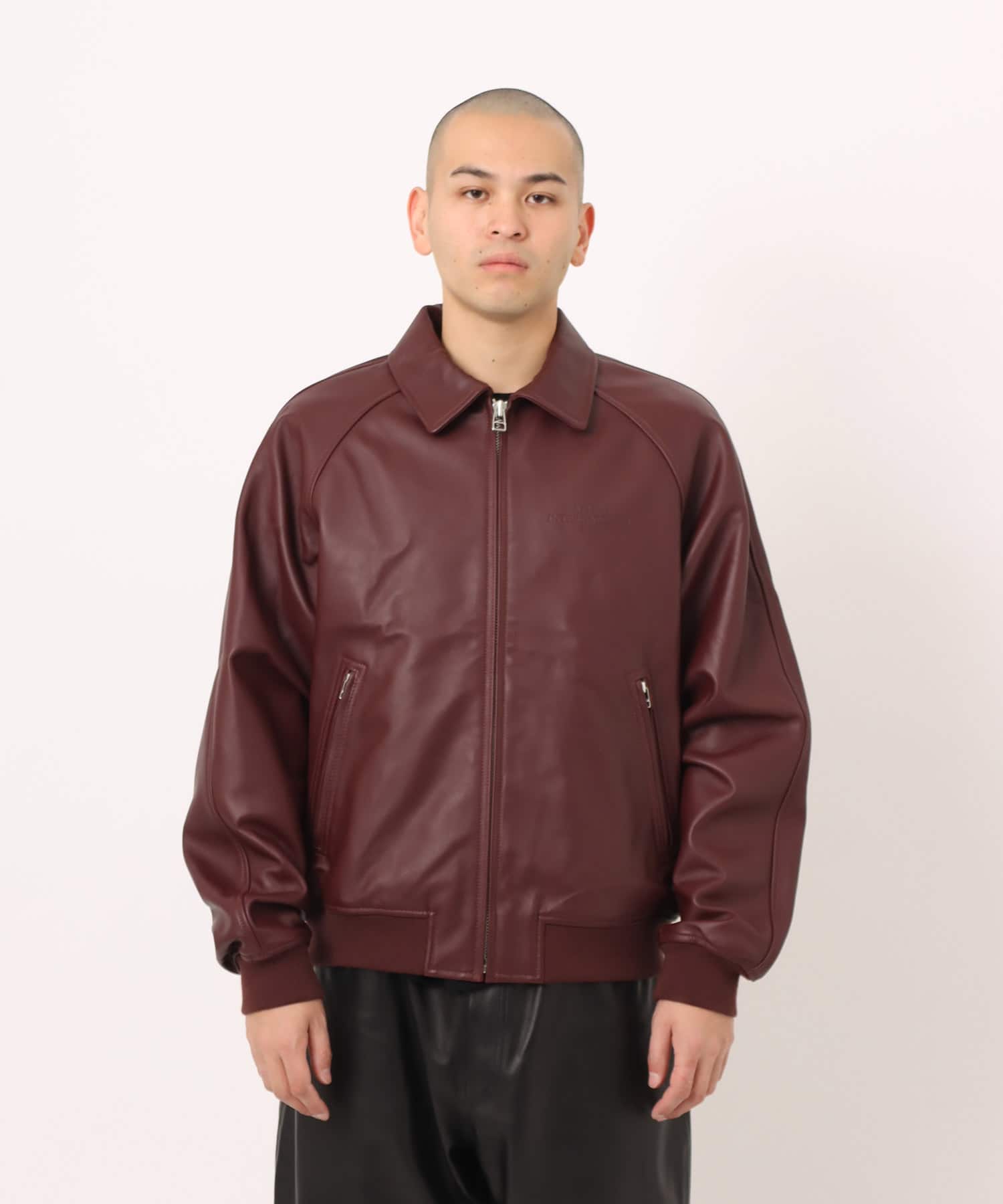 atmos Sheep Leather Jacket BURGUNDYの画像