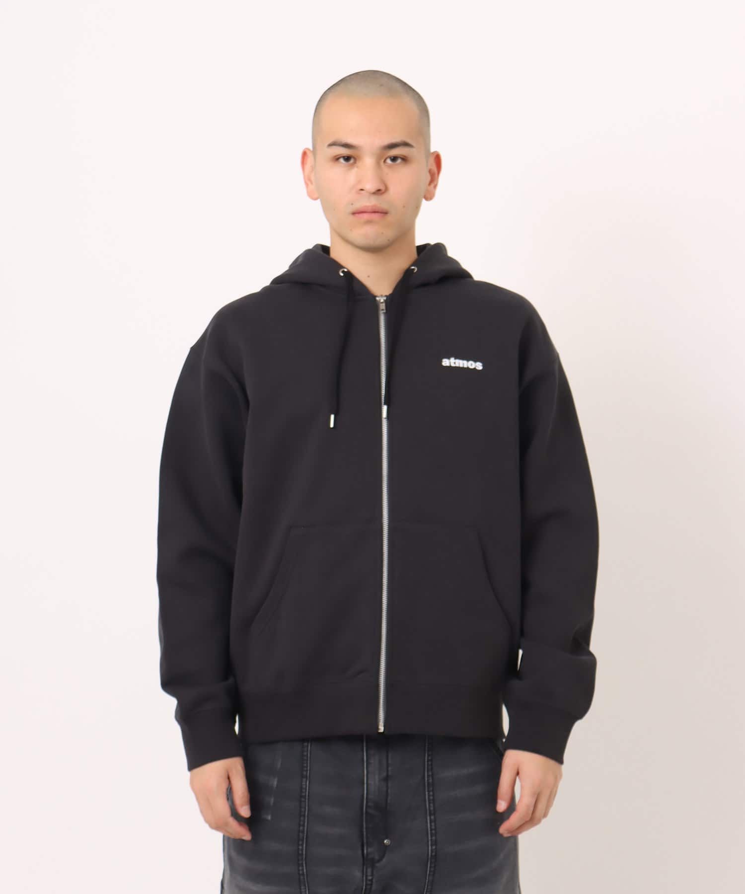 atmos Sakura Motif Zip-up Hooded Sweatshirt LIGHTBLACKの画像