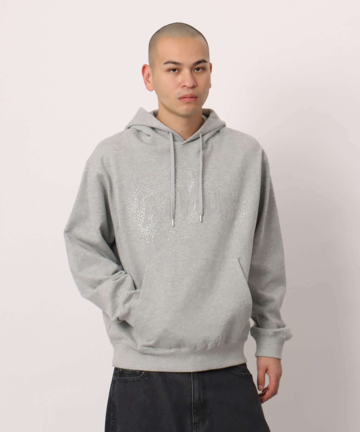 atmos Sequins Logo Hooded Sweatshirt GRAYの画像