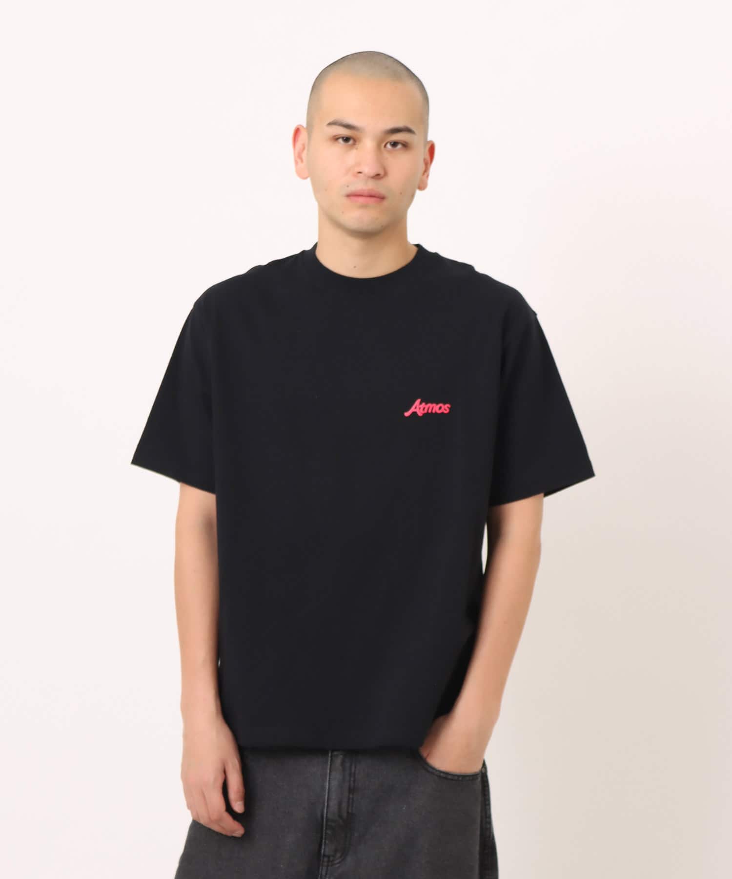 atmos Puff Logo Print T-shirt BLACKの画像
