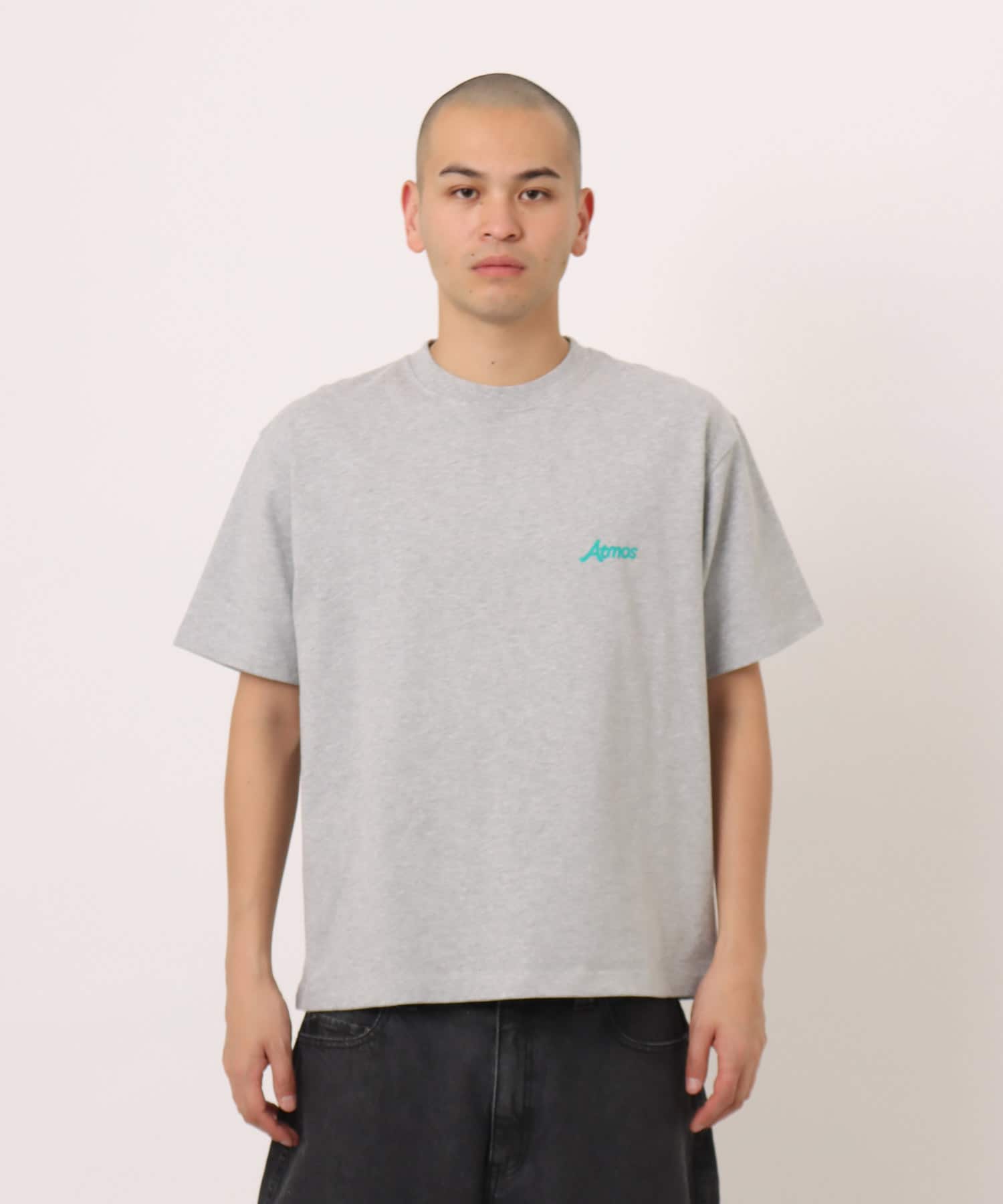 atmos Puff Logo Print T-shirt GRAYの画像