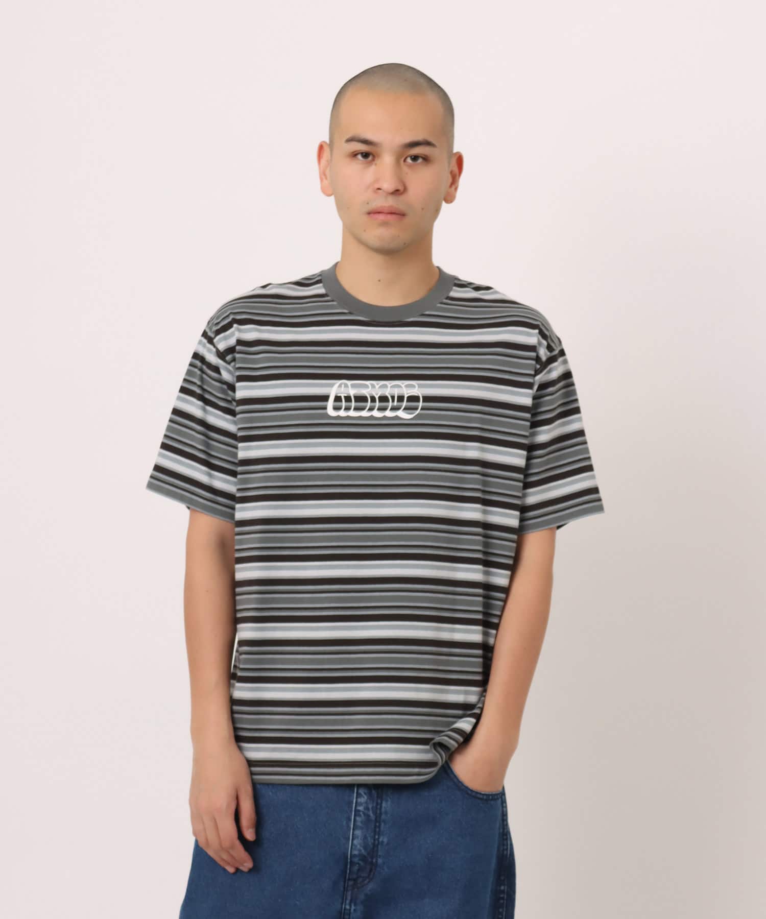 atmos Retro Colorway Border SS T-shirt BLACKの画像