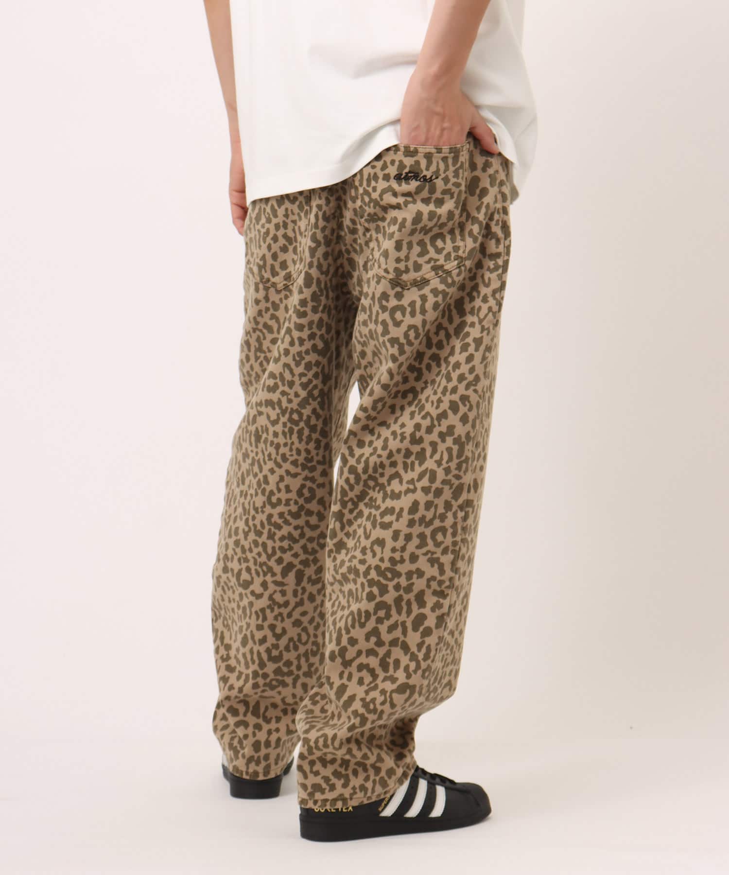 atmos Leopard Pattern Baggy Patns KHAKIの画像
