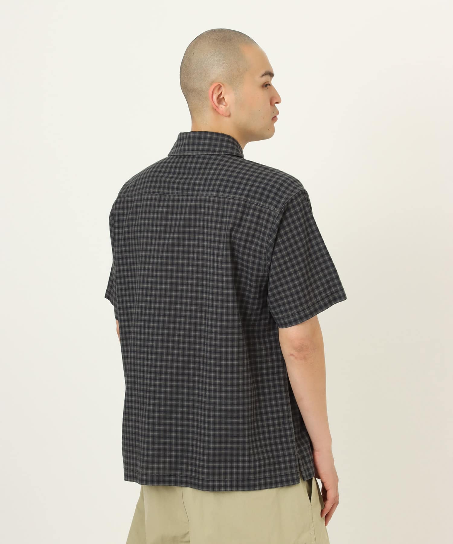 atmos Cotton Dobby Check Shirt BLACKの画像