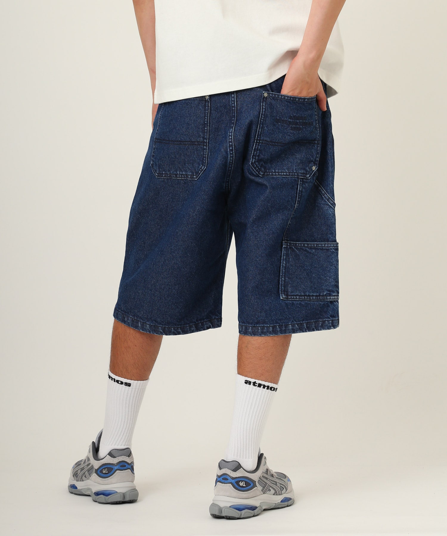 atmos Double-Knee Denim Shorts BLUEの画像