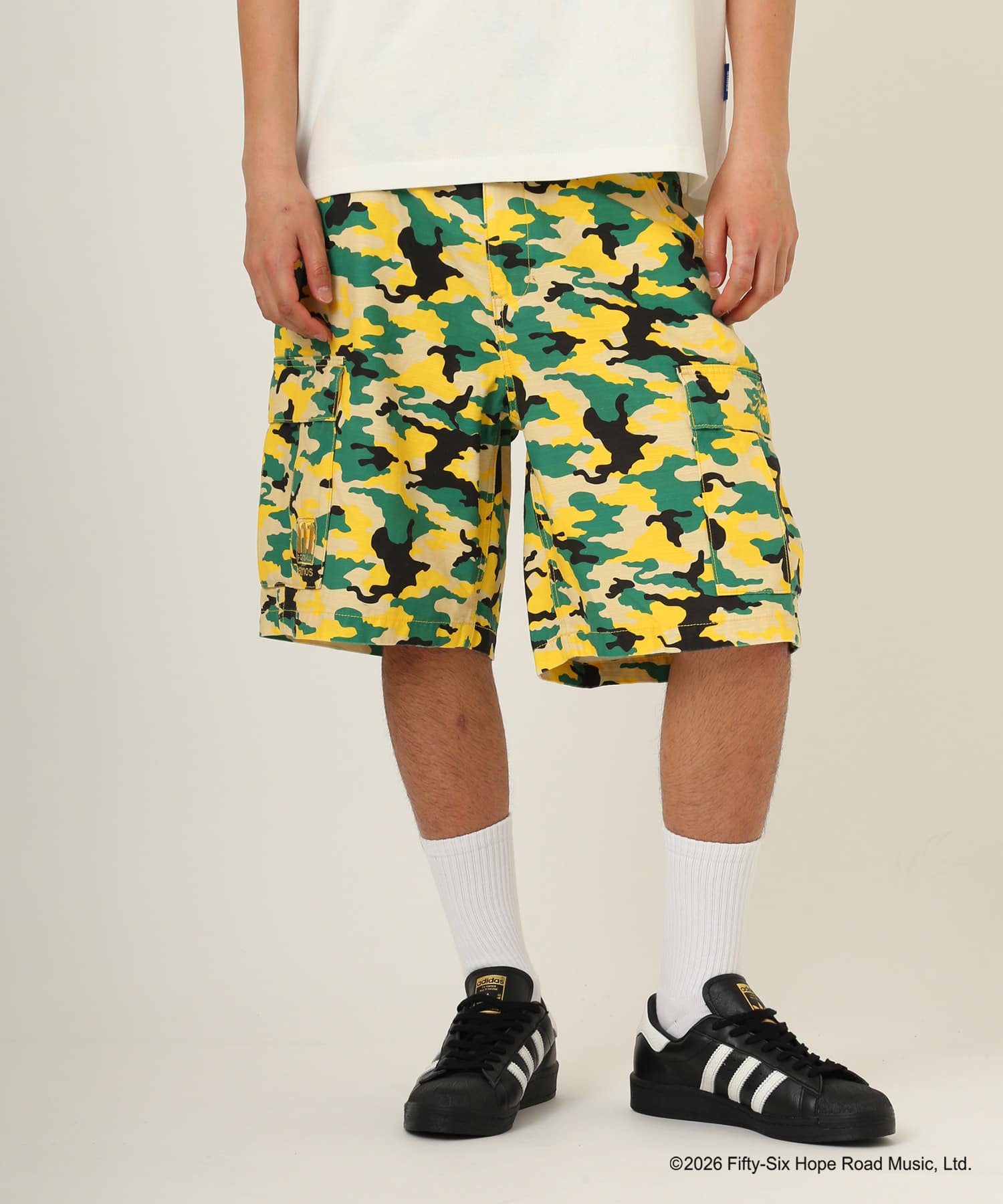 atmos x BOB MARLEY Camo Short Pants JAMAICAN COLORの画像