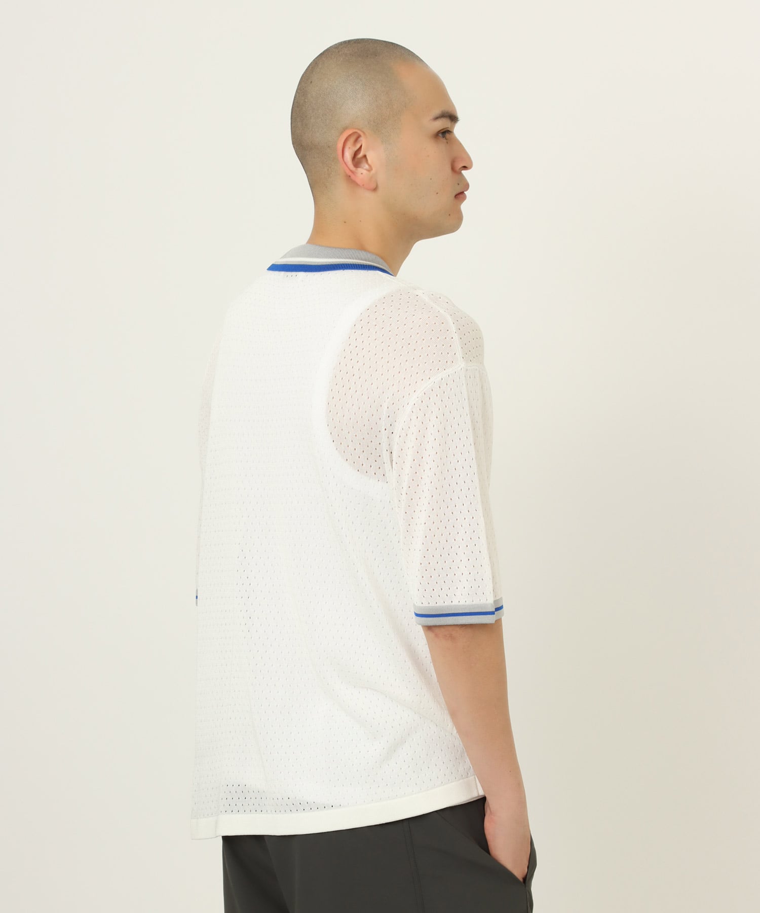 atmos Mesh Polo Shirt WHITEの画像