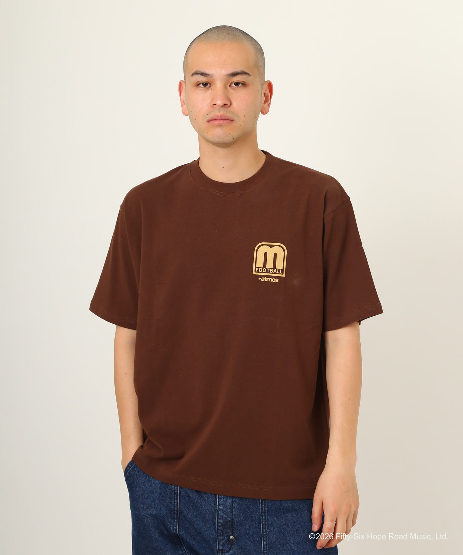 atmos x BOB MARLEY Exodus T-shirt BROWNの画像