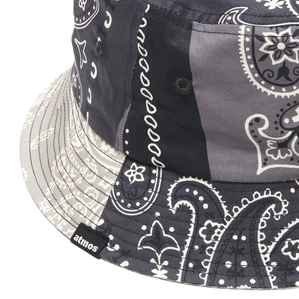 atmos x ELEPHANT BRAND BANDANA BUCKET HAT BLACK 21FA-I