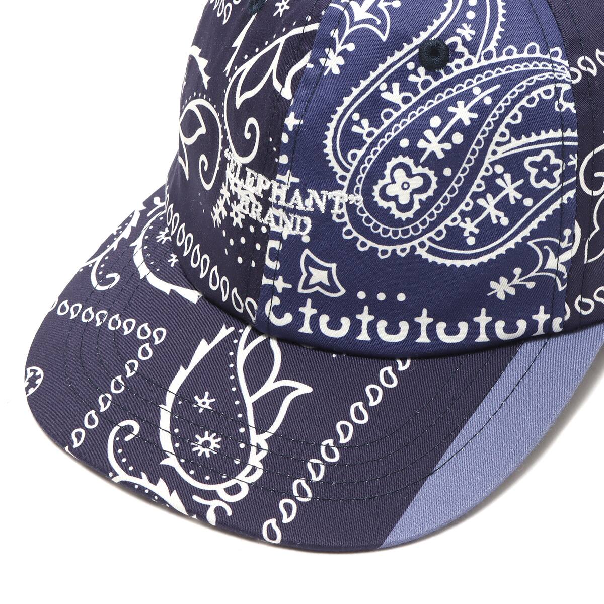 atmos x ELEPHANT BRAND BANDANA 6 PANEL CAP NAVY 21FA-I