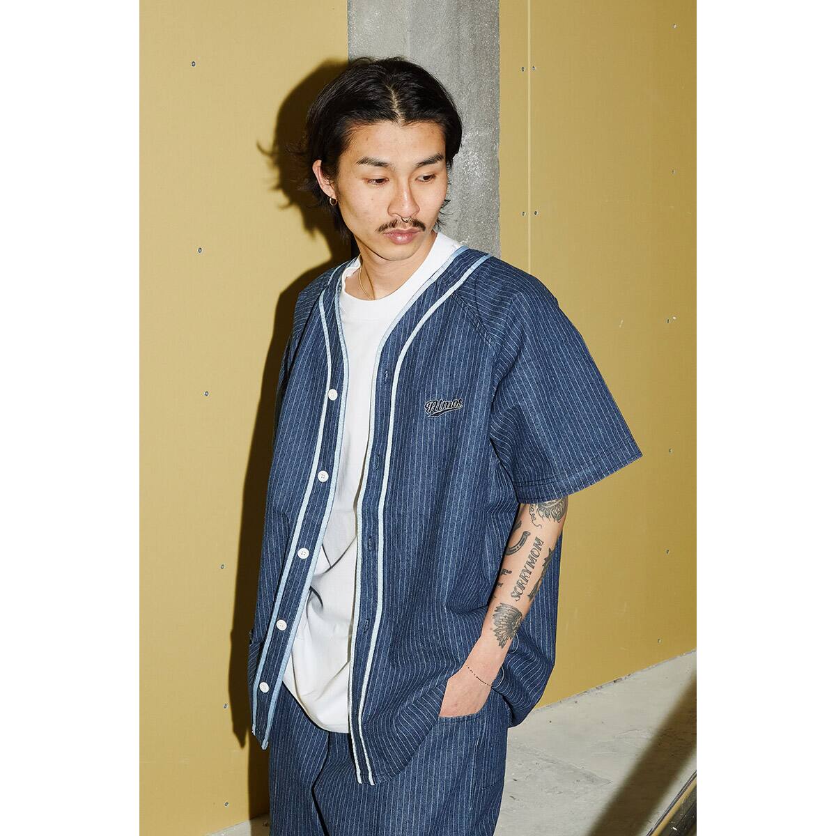 atmos DENIM BASEBALL SHIRT D.INDIGO 22SP-I