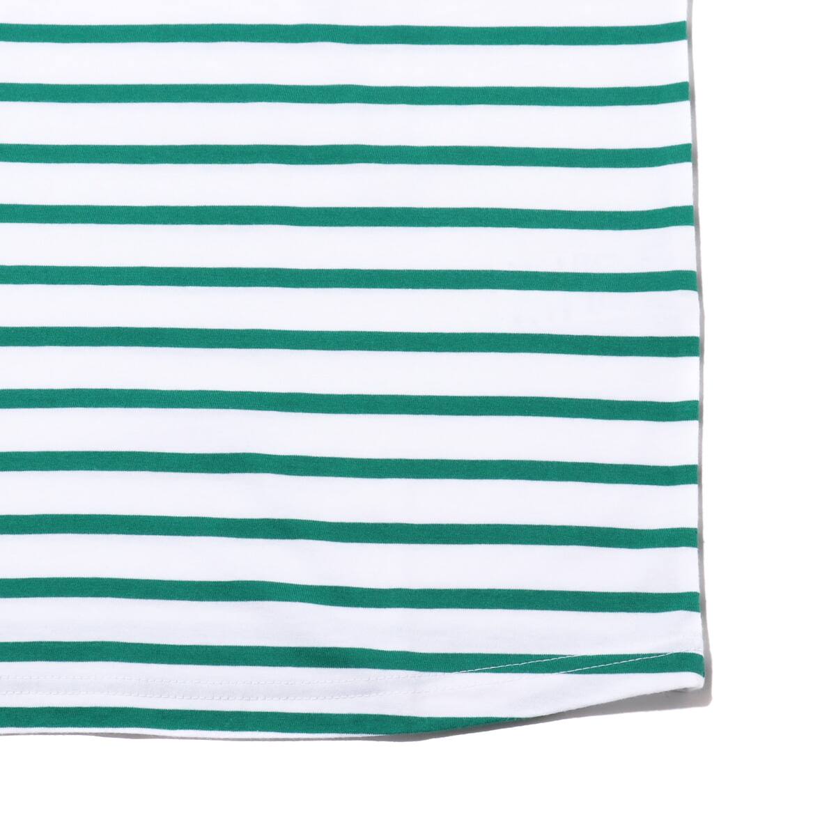 GUESS MEN'S S/SLV BORDER TEE SHIRT  GREENの画像